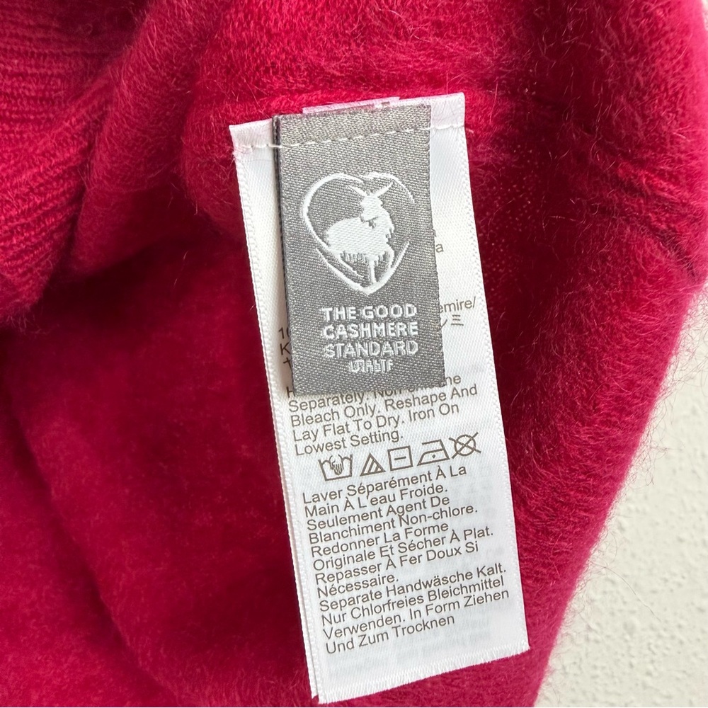 J.Crew Brushed cashmere short-sleeve cardigan Crimson Rouge Sz Small - Picture 5 of 7